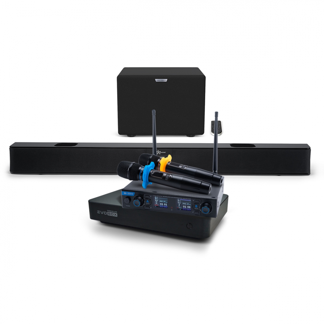 Hi-End караоке-система EVOBOX Premium + EvoSoundBar (саундбар с караоке) в Ртищево