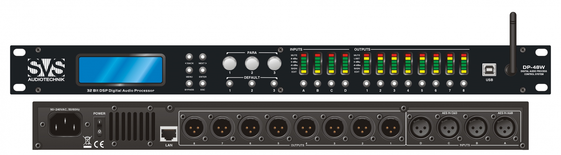 SVS Audiotechnik DP-48W Цифровой процессор: 4 входа 8 выходов в Ртищево