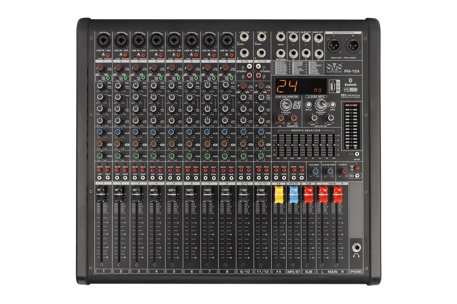 SVS Audiotechnik mixers PM-12A Активный аналоговый микшерный пульт, 12-канальный в Ртищево